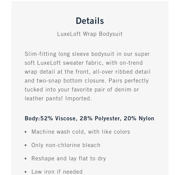 Abercrombie & Fitch cream long sleeve bodysuit XL - Picture 4 of 6